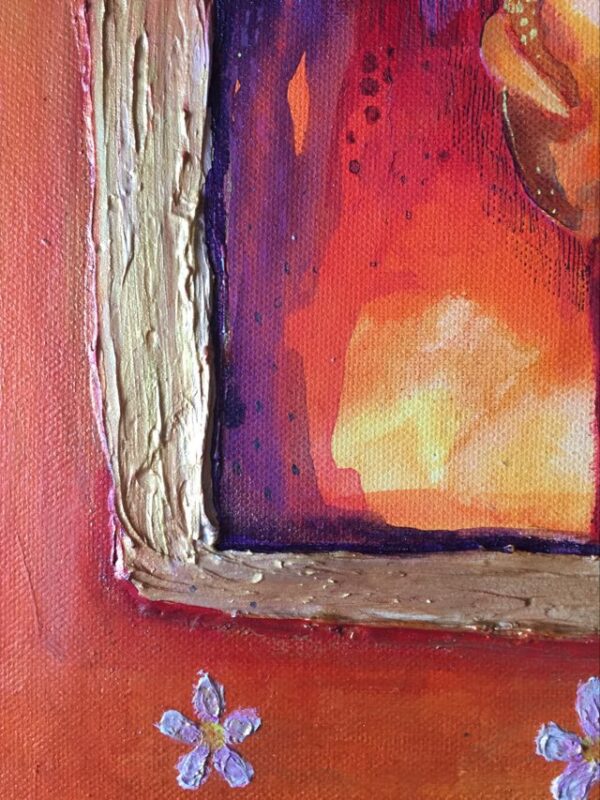 Close up of bottom left of arch from The Essence of Nurture